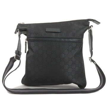 GUCCI Sherry CS Nylon Leather Cross Body Bag Black 449184