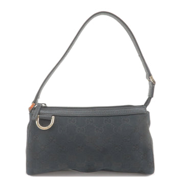 GUCCI Abbey CS Canvas Leather Pouch Hand Bag Black 145750