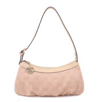 GUCCI Lovely CS Canvas Leather Hand Bag Pink Beige 245938