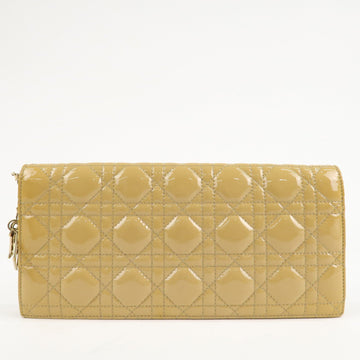 Christian Dior New Lock Cannage Patent Leather Chain Shoulder Bag Used