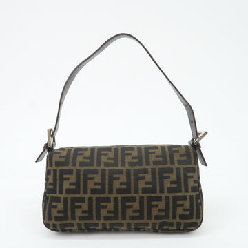 FENDI Mamma Baguette Zucca Canvas Leather Shoulder Bag 26424 Used
