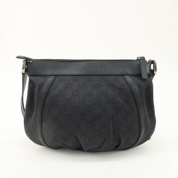 GUCCI Abbey CS Canvas Leather Shoulder Bag Black 265691