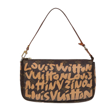 Louis Vuitton Pochette Accessoire  Canvas Clutch Bag