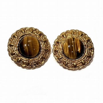Chanel Tiger Eye Stone Earrings
