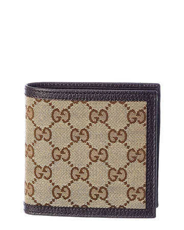 Gucci Original Gg Canvas & Leather Wallet