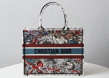 DIR1286 Book bag Tote Embroidery red printing 36.5cm 41.5cm Handbag