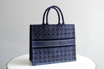 DIR1286 Book Tote BIG size 41.5cm 36.5cm Embroidery LOGO red Handbag blue