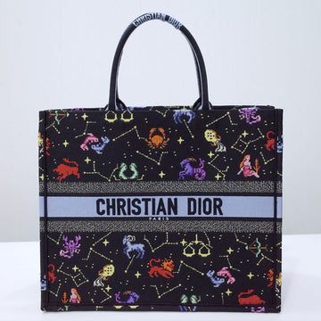 DIR1286 Book Tote big size MINI 36.5CM 41.5CM black blue-7