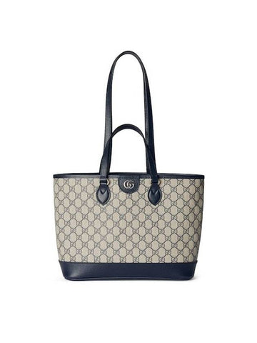 Gucci Ophidia Gg Supreme Small Tote Bag Navy