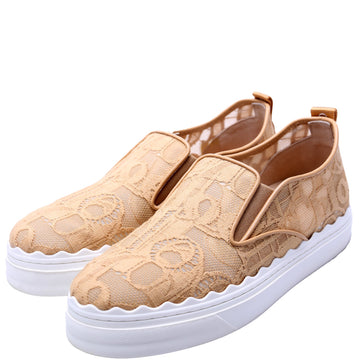 Lauren Lace Slip On Sneakers Size 38