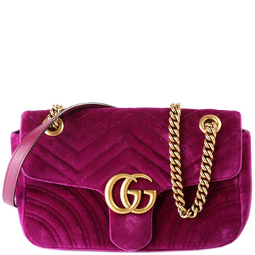 Gucci Marmont Shoulder Velvet Small Flap