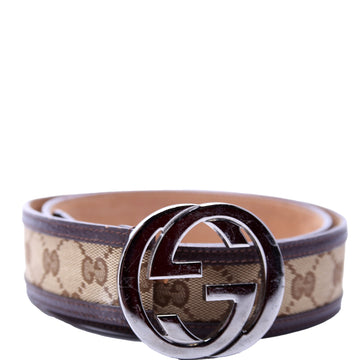Gucci  Interlocking Leather Belt Size / Brown
