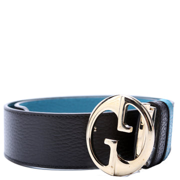 Gucci  Leather Reversible  Belt Size / Black/Blue