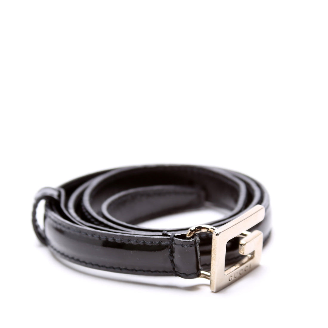 Gucci Square G Thin Vintage Belt Size / Black