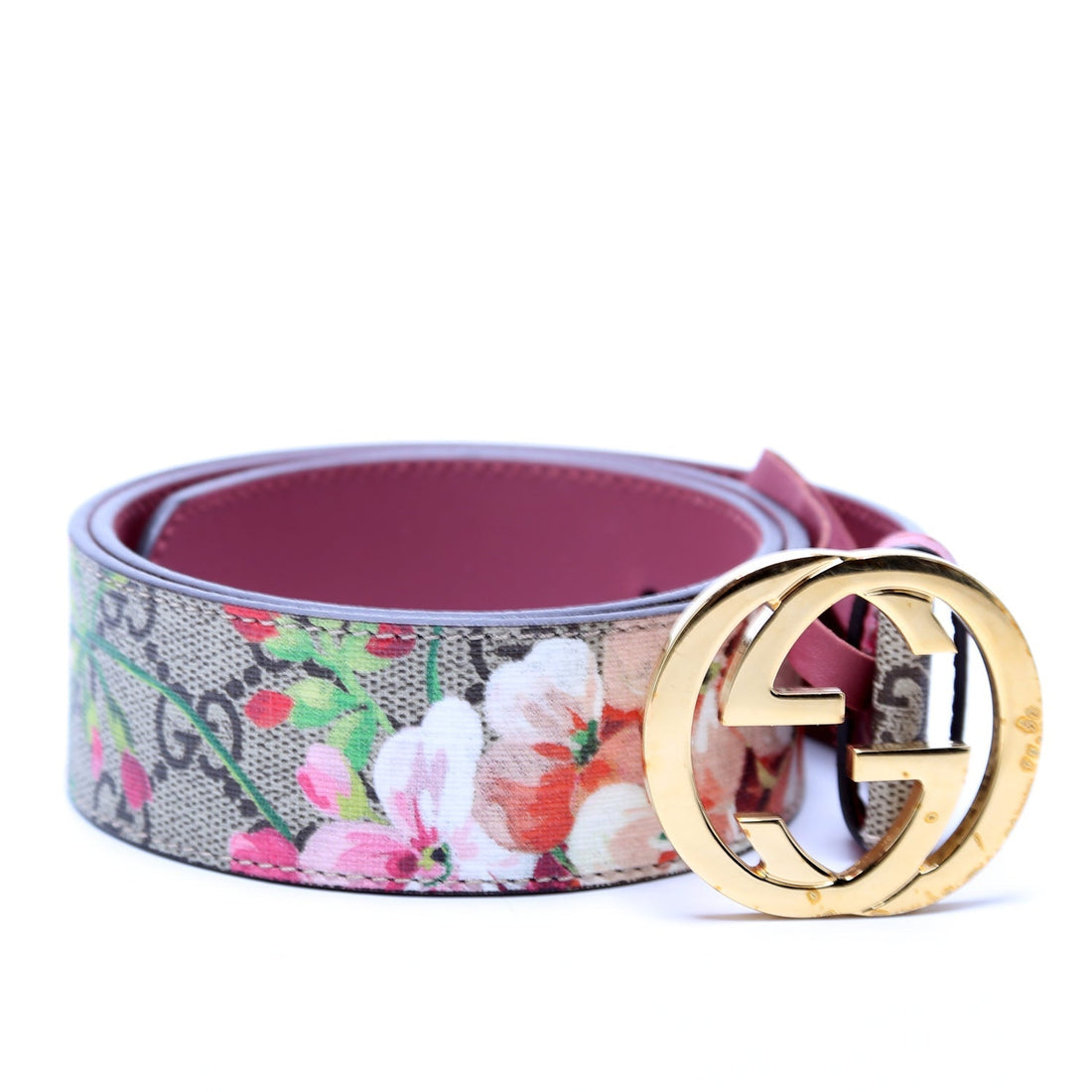 Gucci  Interlocking CS Blooms Belt Size / Beige/Mauve