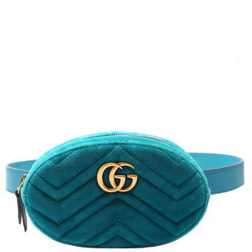 Gucci  Marmont Velvet Belt Bag Teal