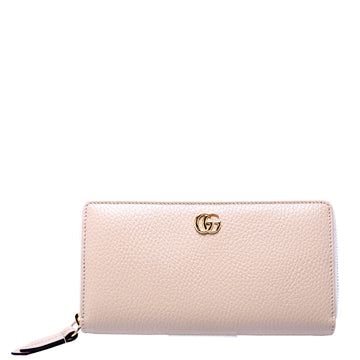 Gucci  CS Leather Zip Around Wallet Beige