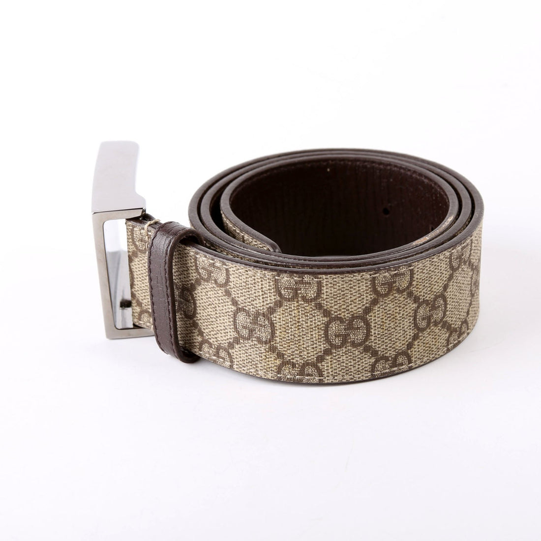 Gucci  CS Supreme Square Buckle Belt Size / Brown
