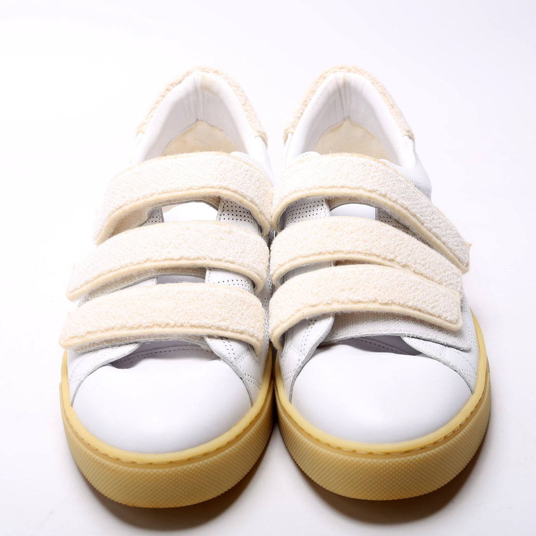 Bert Low Top Velcro Perfect Leather Sneakers Size 40 White