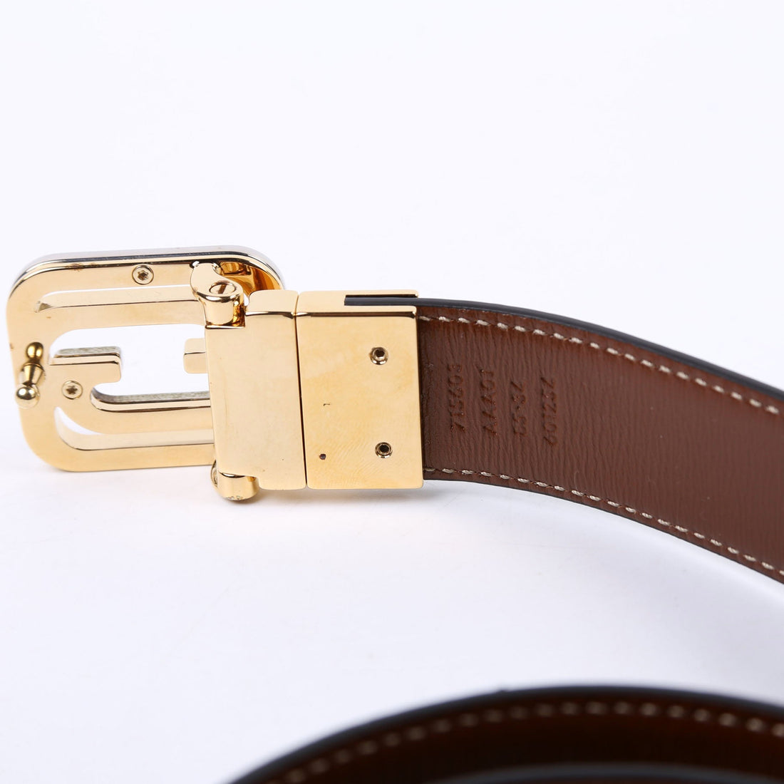 Gucci  -Tone Interlock G Reverse Leather Size /