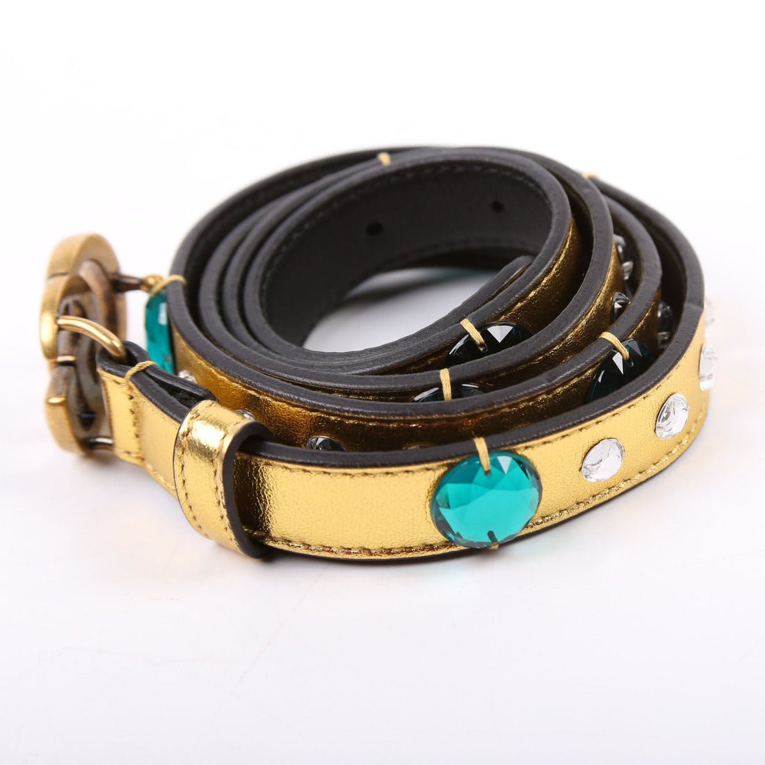 Gucci  Marmont Jeweled Belt Size / Gold
