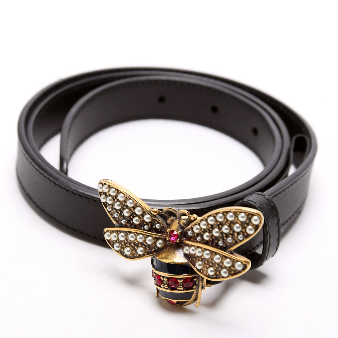 Gucci  Queen Margaret Bee Belt Size / Black