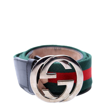 Gucci  CS Web Belt Size / Green/Red