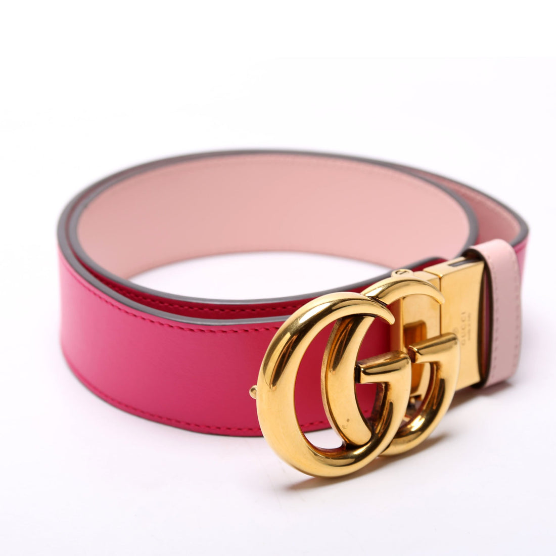 Gucci  CS Marmont Reversible Leather Belt Size / Pink