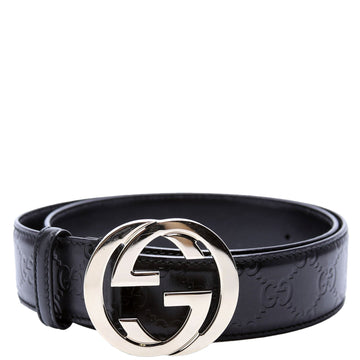 Gucci  Interlocking Leather Belt Size / Black