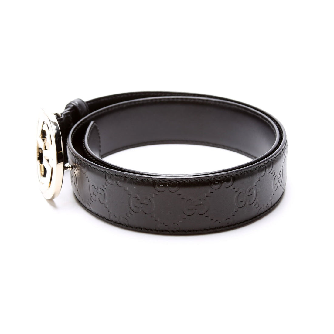 Gucci  Interlocking Leather Belt Size / Black