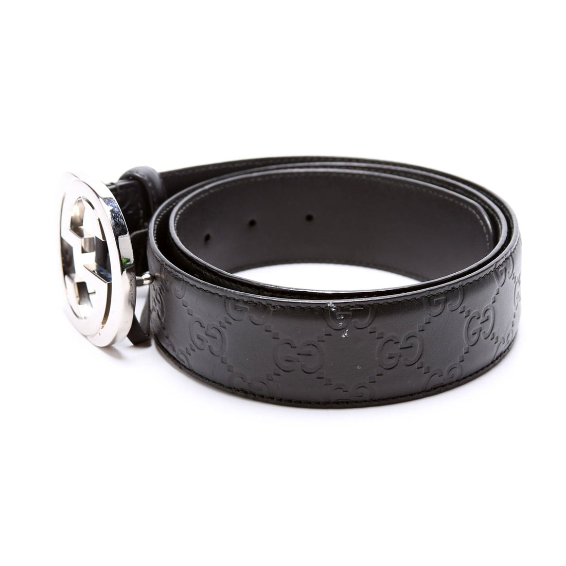 Gucci  Guccissima Belt Size / Black