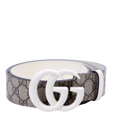 Gucci  Marmont CS Supreme Belt Size / White