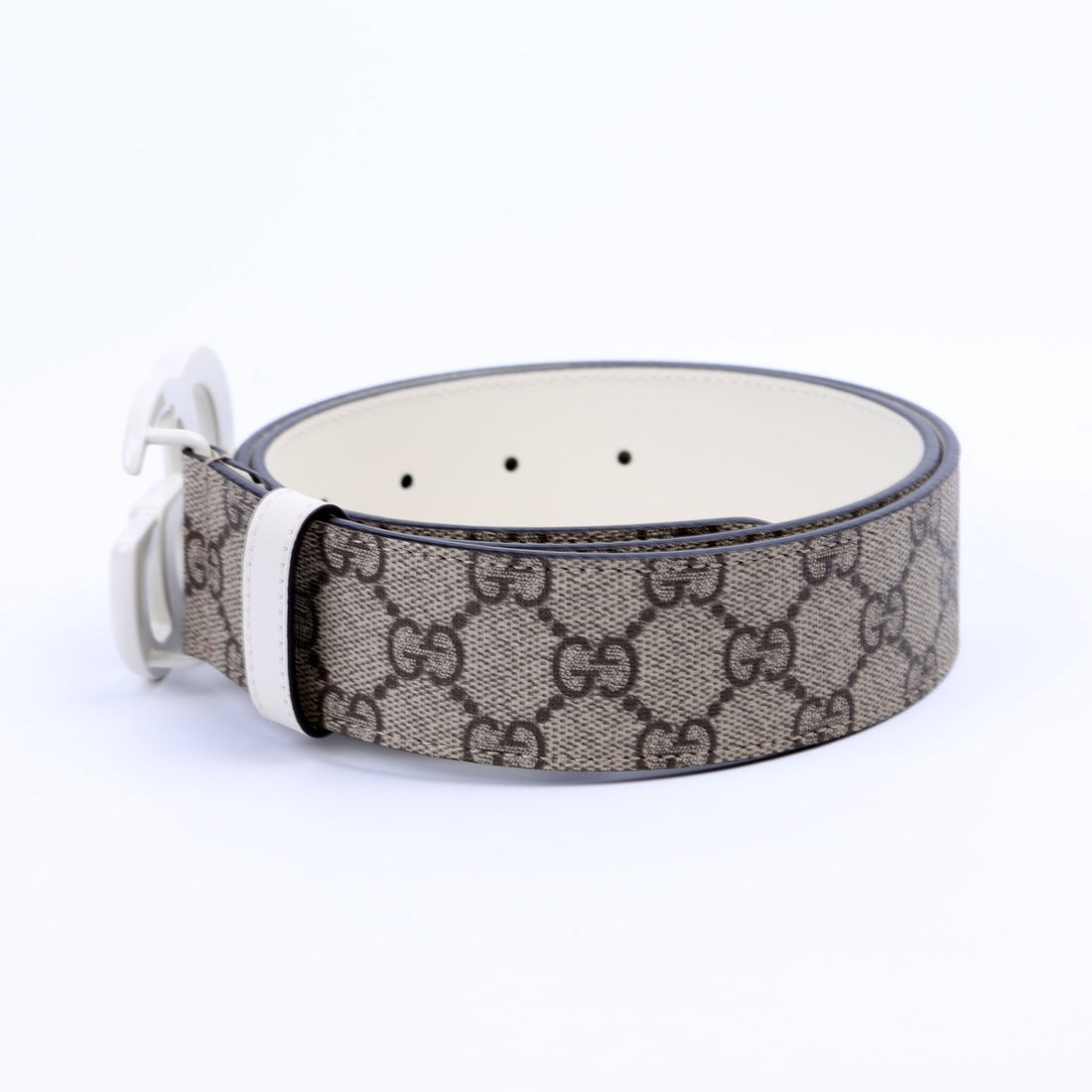 Gucci  Marmont CS Supreme Belt Size / White