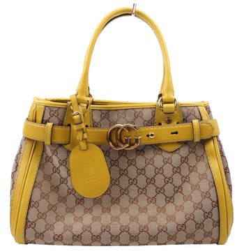 Gucci  CS canvas Running Tote Medium Yellow