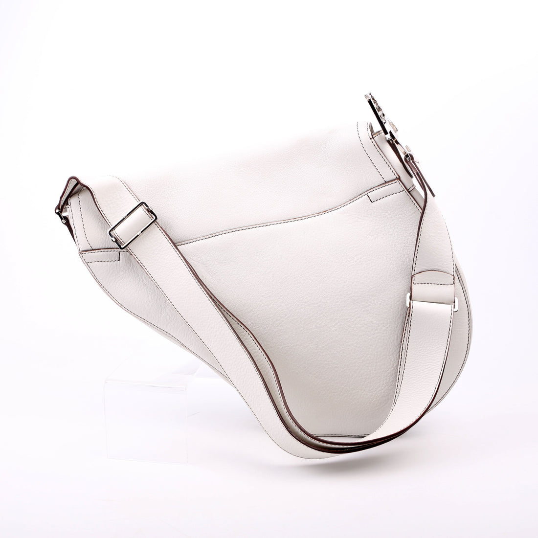 Baudrier Saddle Bag Leather White