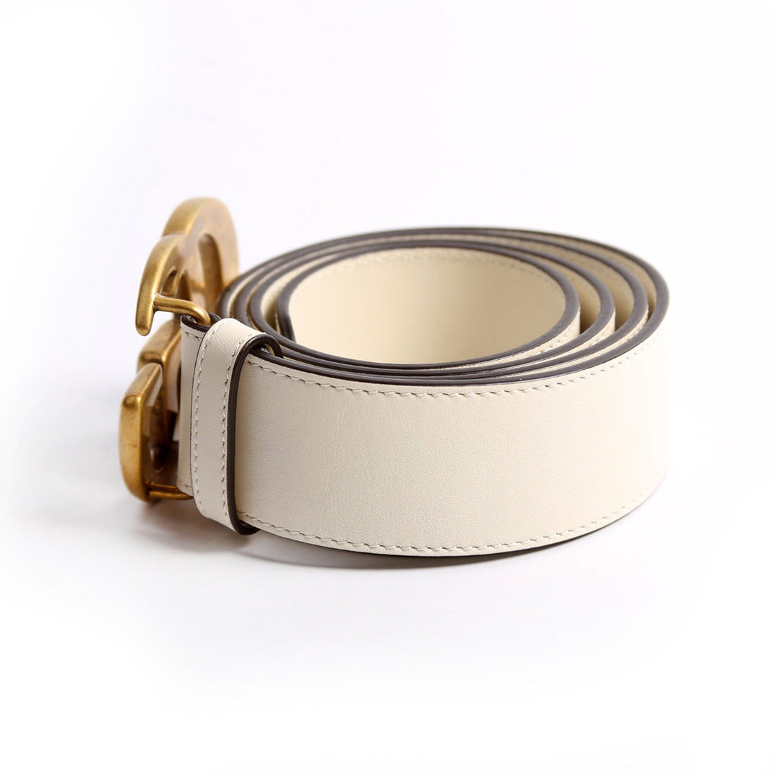 Gucci  Marmont CS Leather Belt Size / White