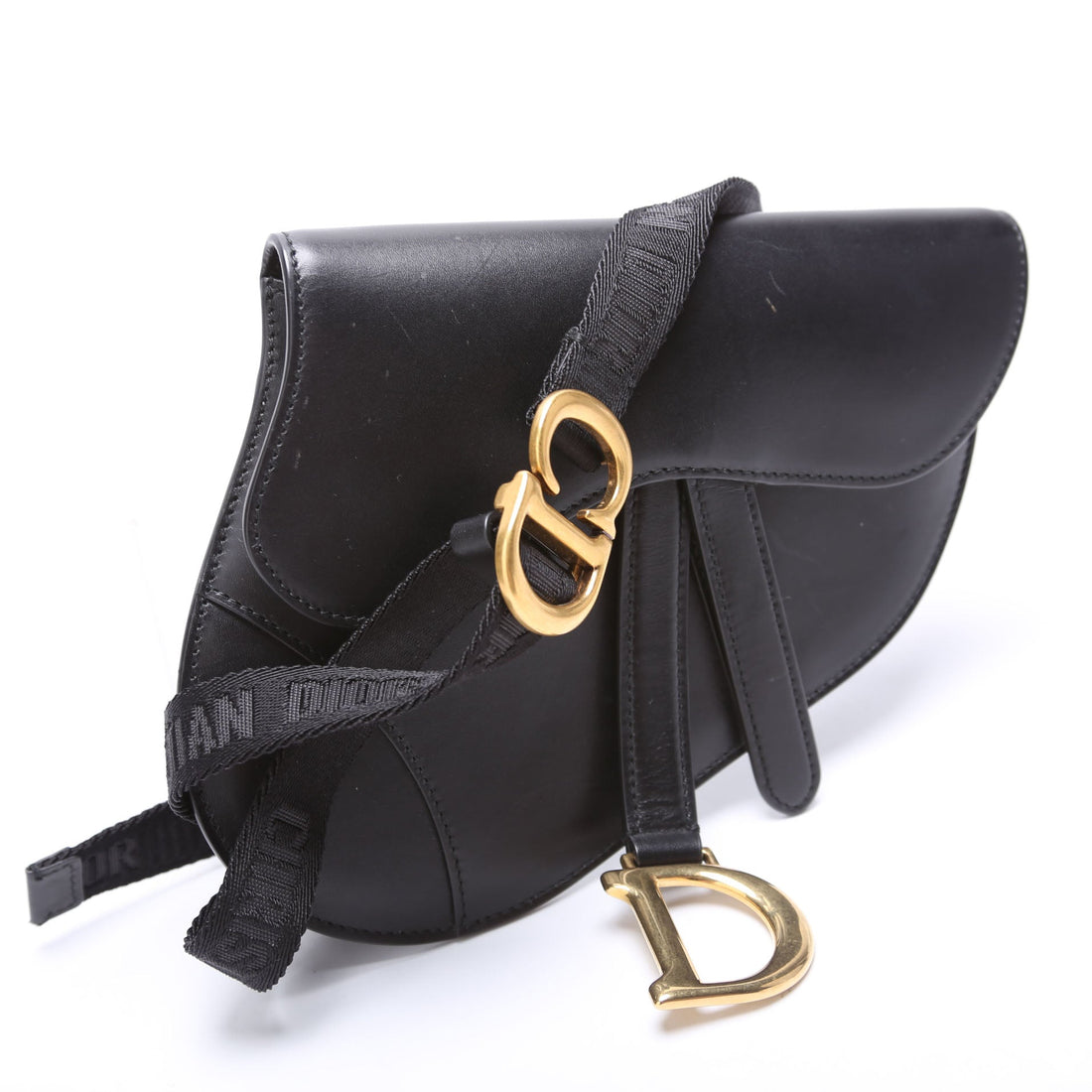 Saddle Pouch Belt Bag Smooth Calfskin Black