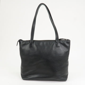 CHANEL COCO Mark Leather Tote Bag Shoulder Bag Black