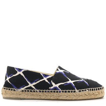 Chanel Black Printed Canvas Espadrilles 39