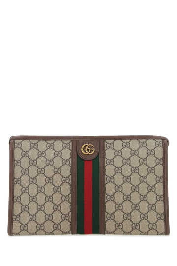 Gucci Men Gg Supreme Fabric Ophidia Pouch
