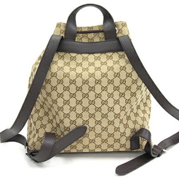 GUCCI Backpack CS Canvas 449175 Beige Leather Men Women