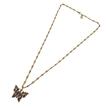 Gucci CS Marmont butterfly long necklace multicolor aging gold 553290