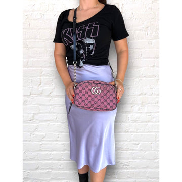 Gucci Bag GG Canvas Small Marmont Matelassé Crossbody Bag