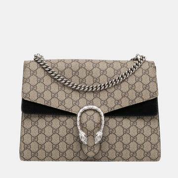 Beige/Brown Medium GG Supreme Dionysus Shoulder Bag