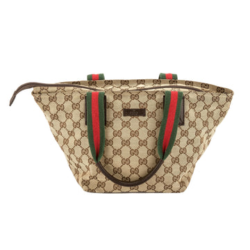 G*G CS Monogram Canvas Small Web Tote Bag (Pre Owned)