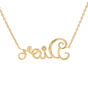Christian Dior Amour 1P Diamond Necklace K18 Yellow Gold