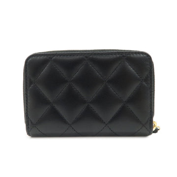 CHANEL Matelasse Caviar Skin Classic Zippy Coin Case AP0216 Used