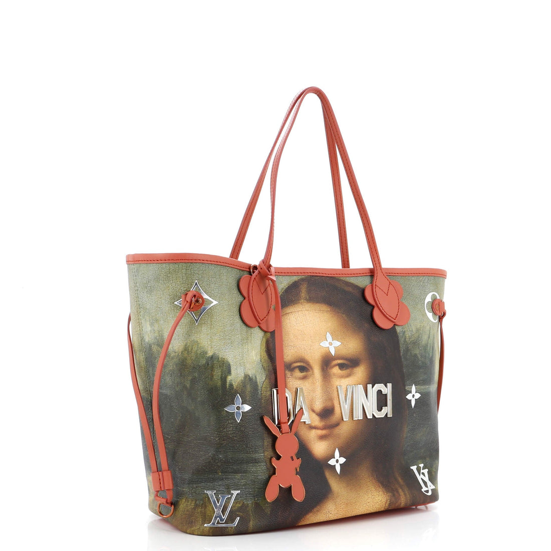 Neverfull NM Tote Limited Edition Jeff Koons Da Vinci Print Canvas MM