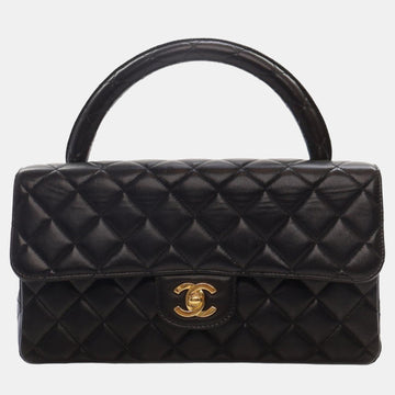 Black Medium Lambskin Kelly Parent Top Handle Bag