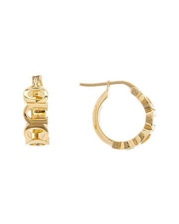 Gucci Logo Lettering Hoops